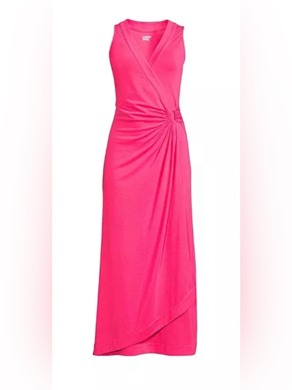 Women’s Light Weight Cotton Modal Sleeveless Surplice Maxi Dress (0264)